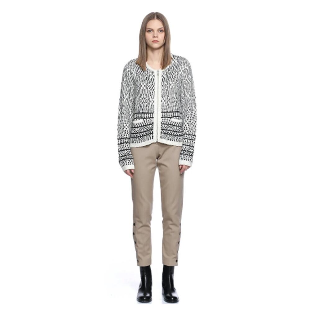 Joie Women's Linen Cotton Blend Knit Jacolyn‎ Zip Up Sweater Blazer Size Small